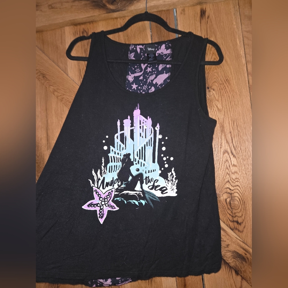 Disney Black Graphic Sleeveless Tank Top